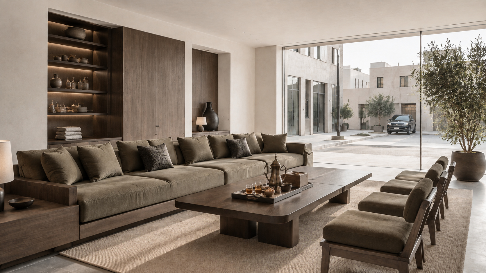 The Majlis opening onto a private courtyard: a shared heart within a residential building